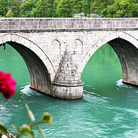 Buy canvas prints of Famous bridge od the river Drina in Visegrad by M. J. Photography