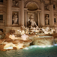 Buy canvas prints of Rome. Image of famous Trevi Fountain in Rome, Ital by M. J. Photography