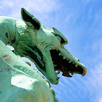 Buy canvas prints of Green dragon in Ljubljana - Slovenia by M. J. Photography