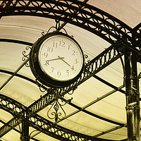 Buy canvas prints of old retro clock of one central station by M. J. Photography