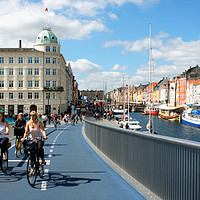 Buy canvas prints of Inderhavnsbroen bridge in Copenhagen - Denmark by M. J. Photography
