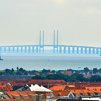 Buy canvas prints of The bridge over Oresund between Copenhagen Denmark by M. J. Photography