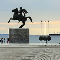 Buy canvas prints of Statue of Alexander the Great in Thessaloniki - Gr by M. J. Photography