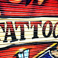 Buy canvas prints of tattoos mural on the wall by M. J. Photography