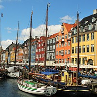 Buy canvas prints of Nyhavn is a 17th-century waterfront, canal and ent by M. J. Photography