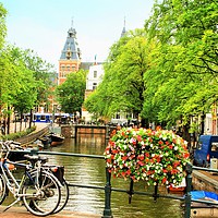 Buy canvas prints of Flowers of Amsterdam and Festival of Light by M. J. Photography