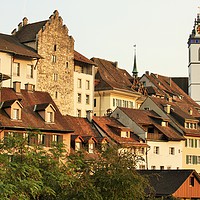 Buy canvas prints of Aarau town, a municipality, and the capital of the by M. J. Photography