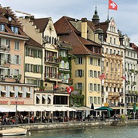 Buy canvas prints of  Lucerne - capital of the canton of Lucerne and pa by M. J. Photography