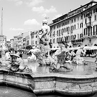 Buy canvas prints of Italy, Rome Piazza Navona, the fountain  by M. J. Photography