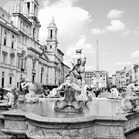 Buy canvas prints of Italy, Rome Piazza Navona, the fountain by M. J. Photography