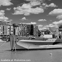 Buy canvas prints of HMS Belfast light cruiser that was built for the R by M. J. Photography