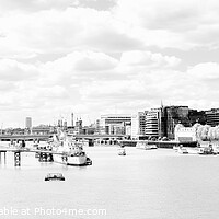 Buy canvas prints of Skyscrapers of the City of London over the Thames, England by M. J. Photography