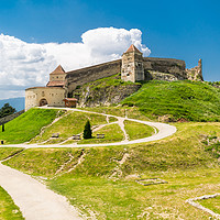 Buy canvas prints of The beautiful Rasnov Fortress architecture. by Florin Brezeanu