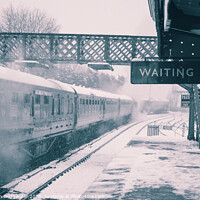 Buy canvas prints of Waiting room at railway station by Christian Bridgwater