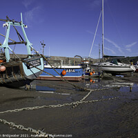 Buy canvas prints of Boats on New Quay beach by Christian Bridgwater