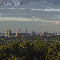 Buy canvas prints of Panorama of Moscow City at sunset. by Boris Zhitkov