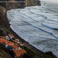 Buy canvas prints of Waves on Praia da Arrifana. by Boris Zhitkov