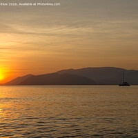 Buy canvas prints of Sun rises over Hon Tre island. by Boris Zhitkov