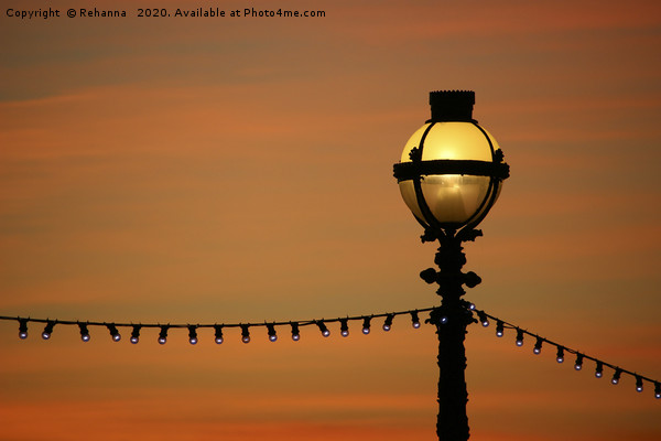South Bank London sunset lamppost Picture Board by Rehanna Neky
