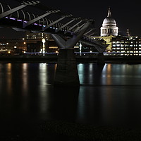 Buy canvas prints of St Paul’s Cathedral with shimmering Thames by Rehanna Neky