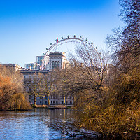 Buy canvas prints of View of Horse Guards and The London Eye by Rehanna Neky