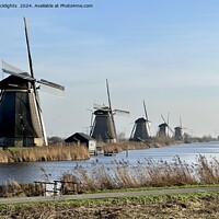 Buy canvas prints of Kinderdijk windmills by Rocklights 