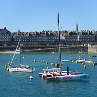 Buy canvas prints of St Malo with lots of boat around by Rocklights 