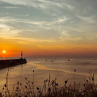 Buy canvas prints of Aberystwyth Harbour at Sunset by Sean Wright