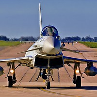 Buy canvas prints of Taxiing Typhoon by mark Richardson