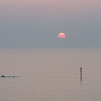 Buy canvas prints of Sunrise at Newbiggin-by-the-Sea by Richard Dixon