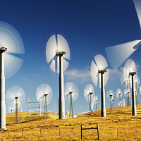 Buy canvas prints of Wind turbines in California. by Ashley Cooper