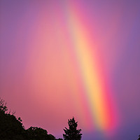 Buy canvas prints of Rainbow at sunset by Ashley Cooper