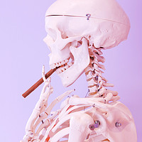 Buy canvas prints of Skeleton smoker. by Ashley Cooper