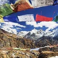 Buy canvas prints of Prayer Flags. by Ashley Cooper