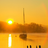 Buy canvas prints of Windermere sunrise. by Ashley Cooper