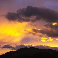 Buy canvas prints of Loughrigg sunset. by Ashley Cooper