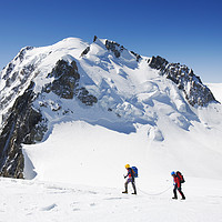 Buy canvas prints of Mont blanc climber. by Ashley Cooper