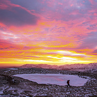 Buy canvas prints of Red Screes. by Ashley Cooper