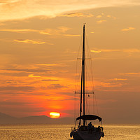 Buy canvas prints of Greek sunset. by Ashley Cooper