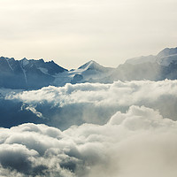 Buy canvas prints of Alps mist. by Ashley Cooper