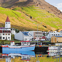 Buy canvas prints of Iceland harbour. by Ashley Cooper