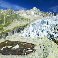 Buy canvas prints of Argentiere Glacier. by Ashley Cooper