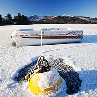 Buy canvas prints of Frozen boat. by Ashley Cooper