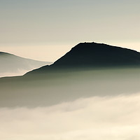 Buy canvas prints of Emerging peak. by Ashley Cooper