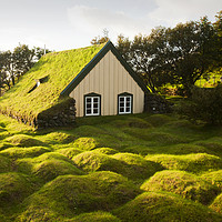 Buy canvas prints of Green roofed church. by Ashley Cooper