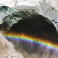 Buy canvas prints of Rainbow over Greenland glacier. by Ashley Cooper