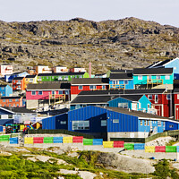 Buy canvas prints of Greenland houses. by Ashley Cooper