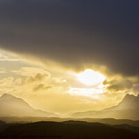 Buy canvas prints of Suilven shower by Ashley Cooper