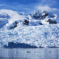 Buy canvas prints of Blue glacier. by Ashley Cooper