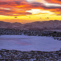Buy canvas prints of Frozen tarn. by Ashley Cooper
